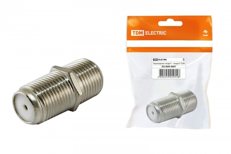 TDM ELECTRIC SQ1809-0007 Переходник гнездо F - гнездо F, инд. упаковка TDM
